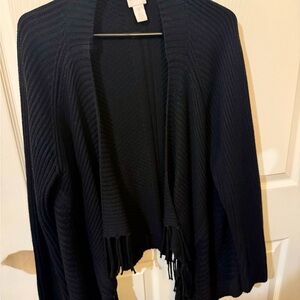 Chico's Black Open-Front Cardigan
